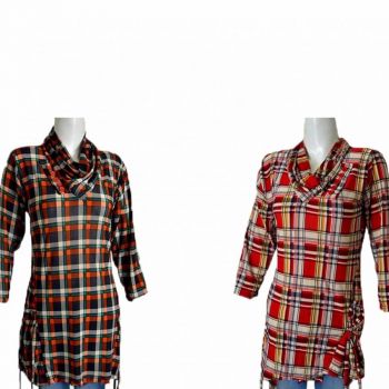 Pack Of 2 Checkered Tops For Women